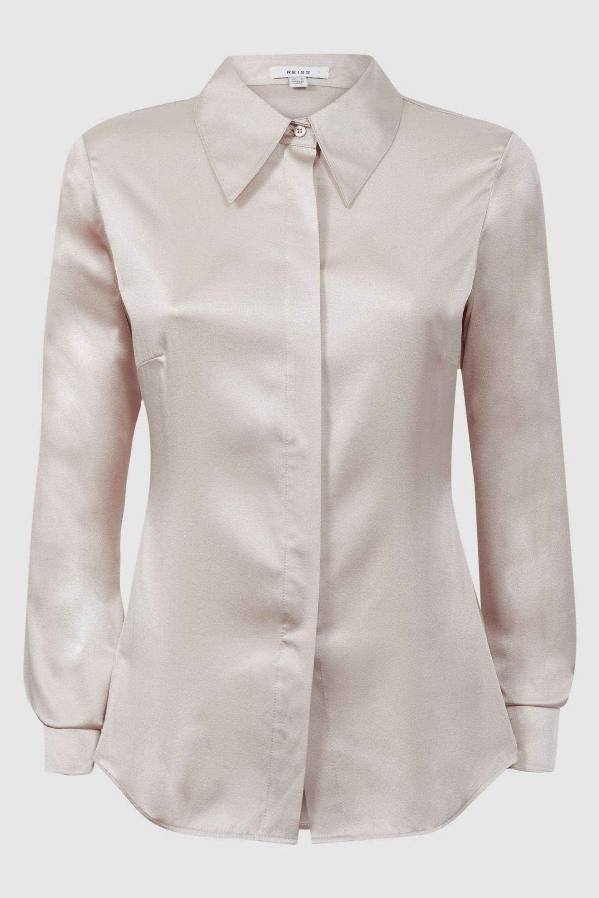 Reiss Nude Sofia Silk Shirt - Image 2 of 4