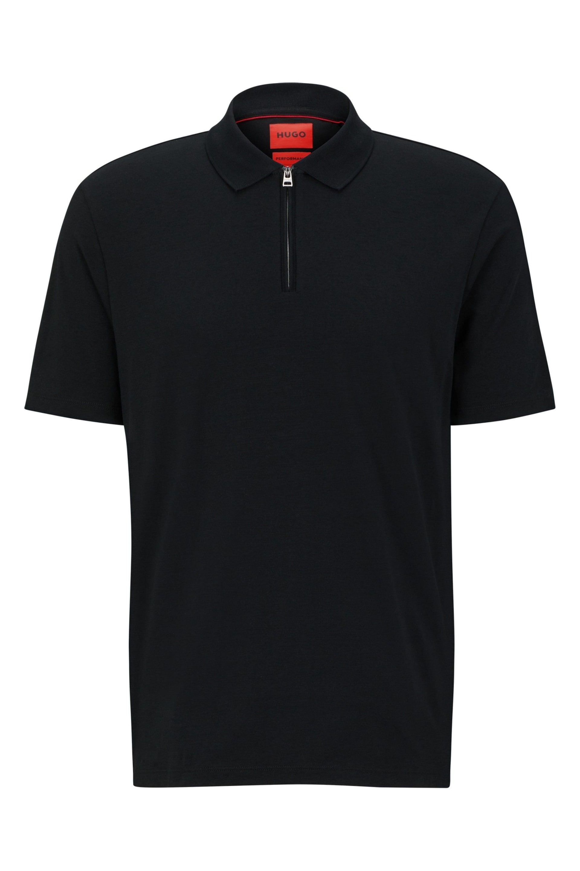 HUGO Zip Neck Polo Shirt - Image 5 of 5