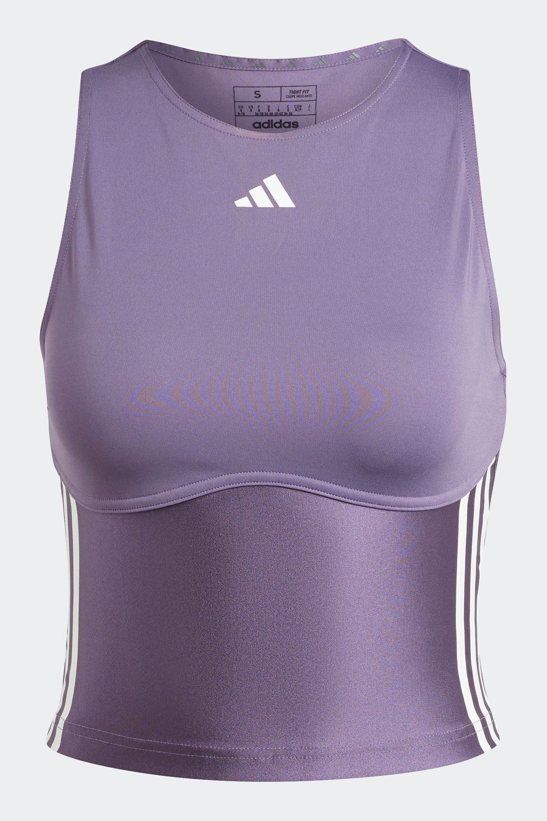 Purple adidas crop top store