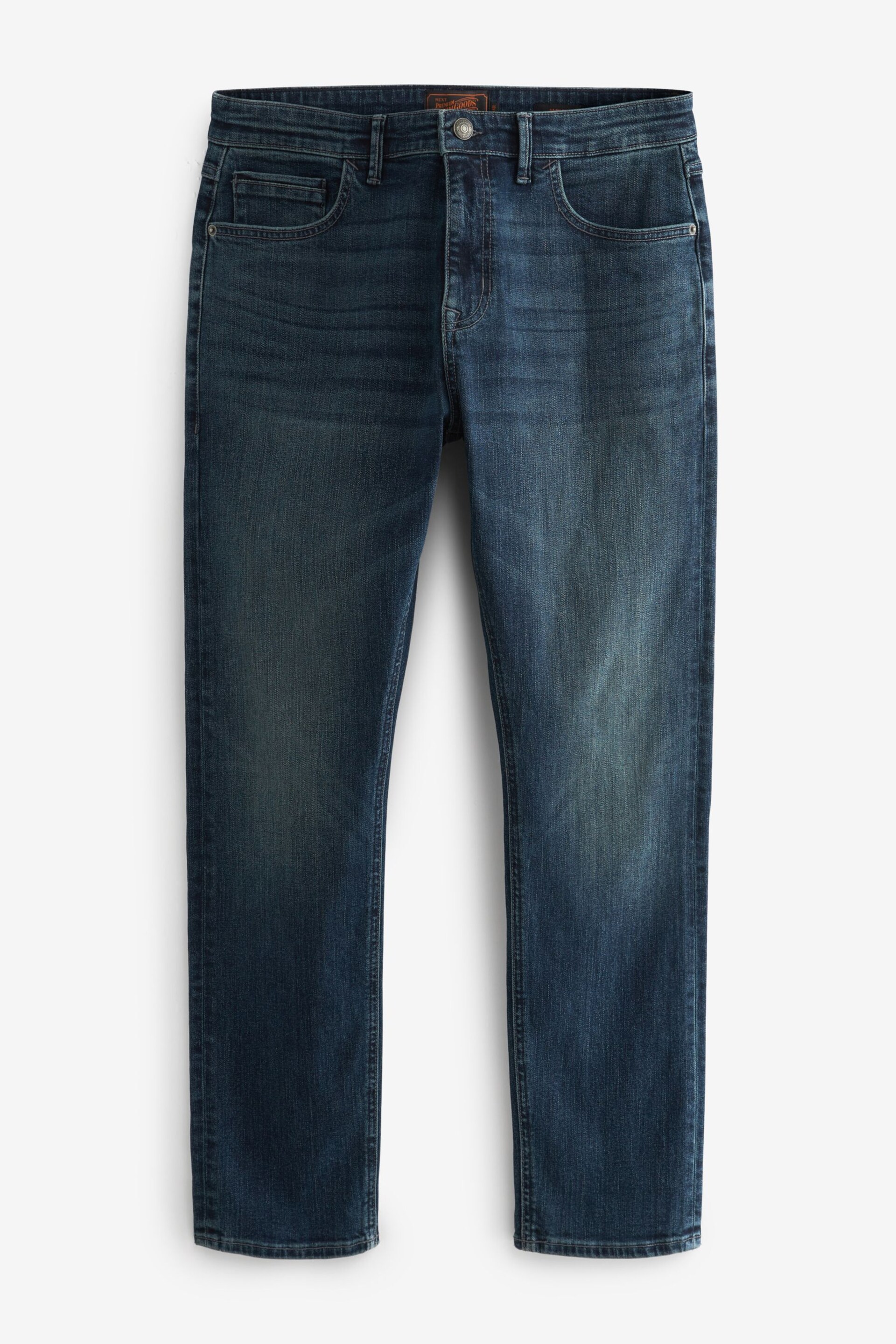 Blue Vintage Tint Slim Fit Premium Heavyweight Signature Cotton Jeans - Image 7 of 10