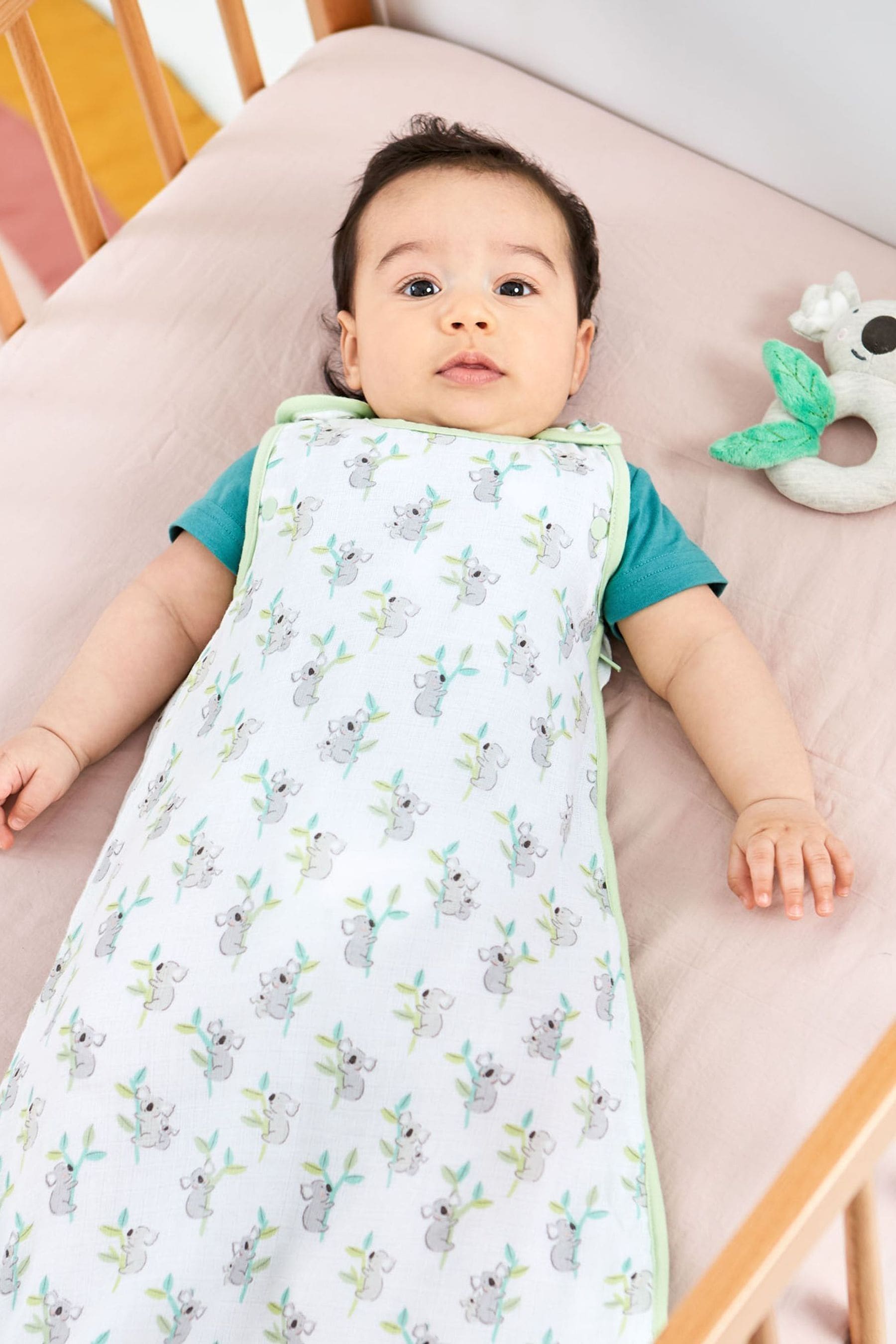 Buy JoJo Maman Bebe White Koala 1 Tog Baby Muslin Sleeping Bag from Next Oman