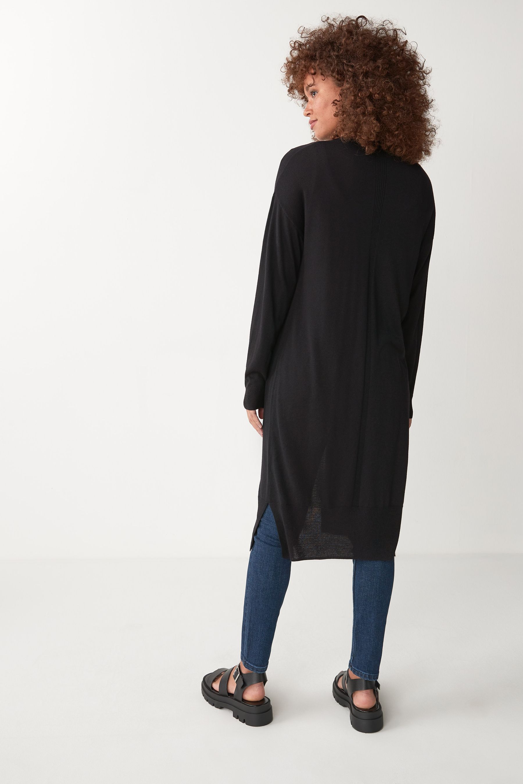 Buy Black Soft Touch Longline Knitted Cardigan from the Next UK online shop