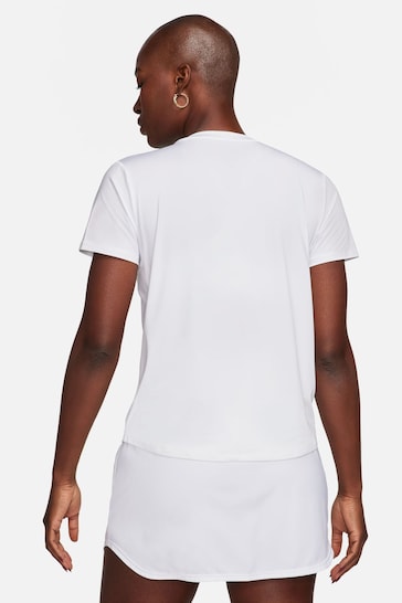 Nike White One Classic Dri-FIT Short-Sleeve Fitness T-Shirt