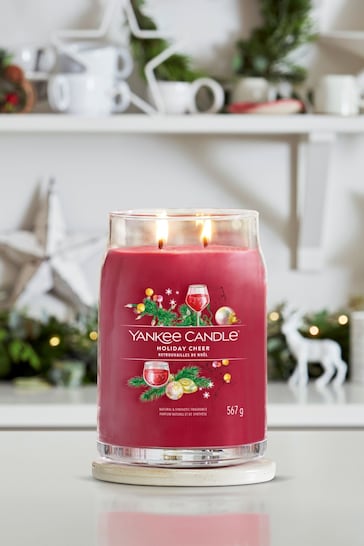 Yankee Candle Red Signature Large Jar Holiday Cheer Scented Candle