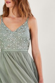 Monsoon Green Autumn Sustainable Embellished Maxi Dress - Image 3 of 4