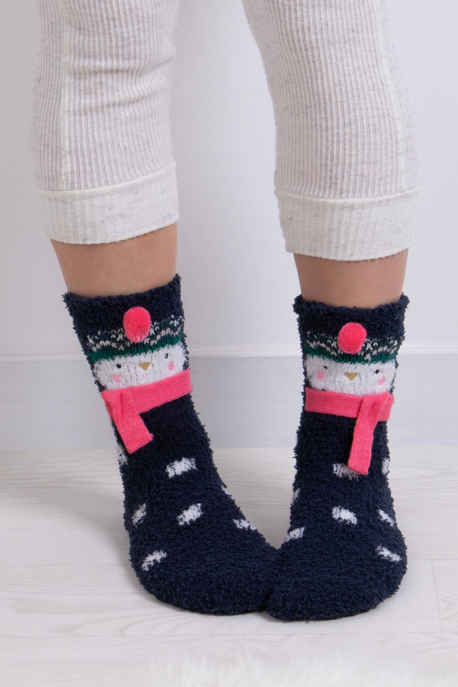 Totes Blue Ladies Novelty Supersoft Socks