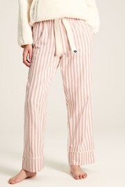 Joules Stella Pink Striped Cotton Pyjama Bottoms - Image 1 of 7
