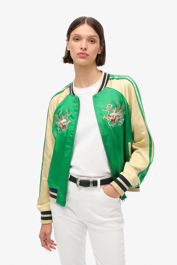 Superdry Bowling Green Suikajan Embroidered Bomber Jacket - Image 1 of 5