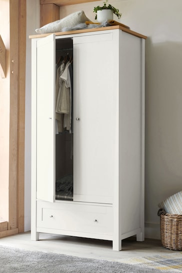 Chalk White Malvern Paint Effect Double Wardrobe