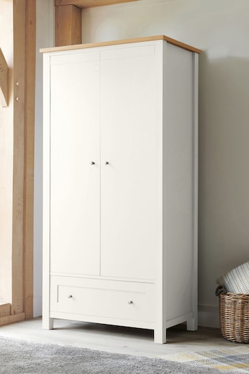 Chalk White Malvern Paint Effect Double Wardrobe