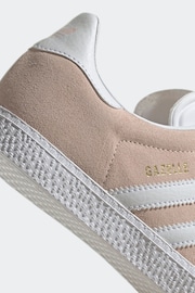 adidas Originals Pink/White Gazelle Trainers - Image 5 of 5