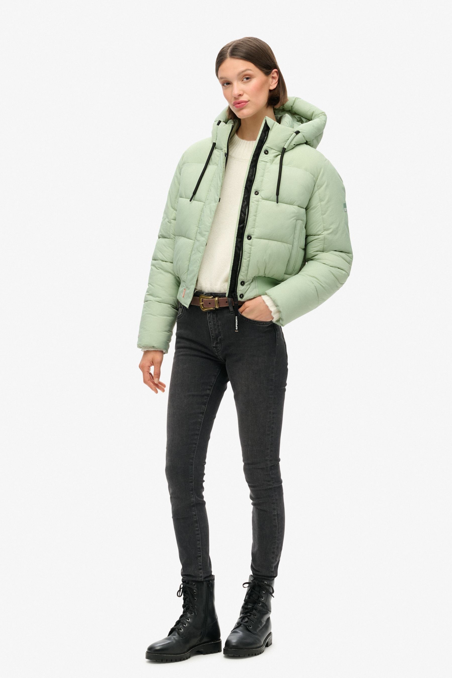 Buy Superdry Sea Green Grid Ripstop Padded Bomber Jacket from Next Canada