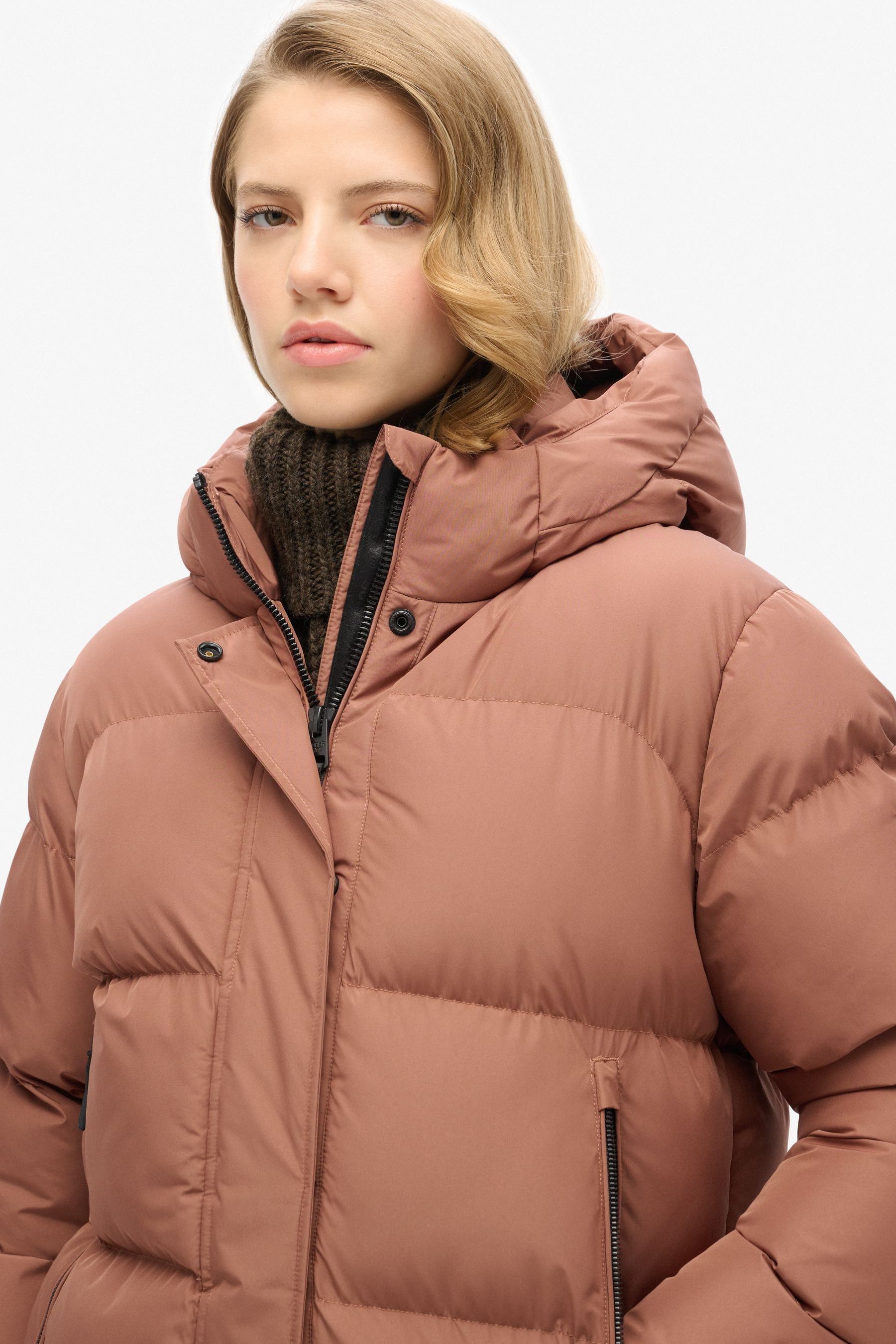 Buy Superdry Nutmeg Spice Brown Hooded 5 Baffle Sports Puffer Jacket from Next Canada
