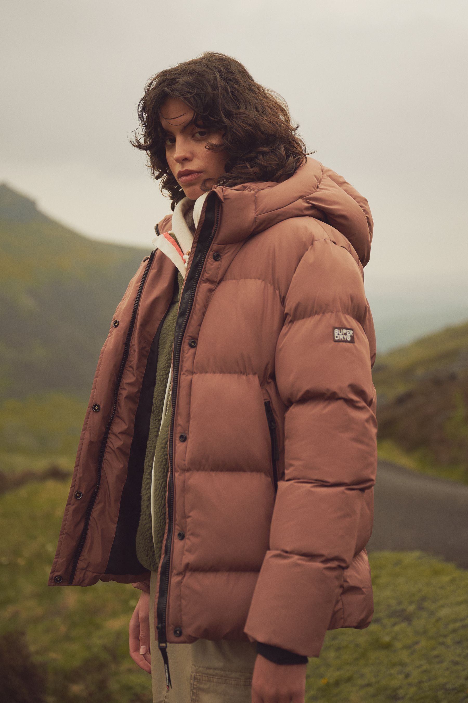 Buy Superdry Nutmeg Spice Brown Hooded 5 Baffle Sports Puffer Jacket from the Next UK online shop