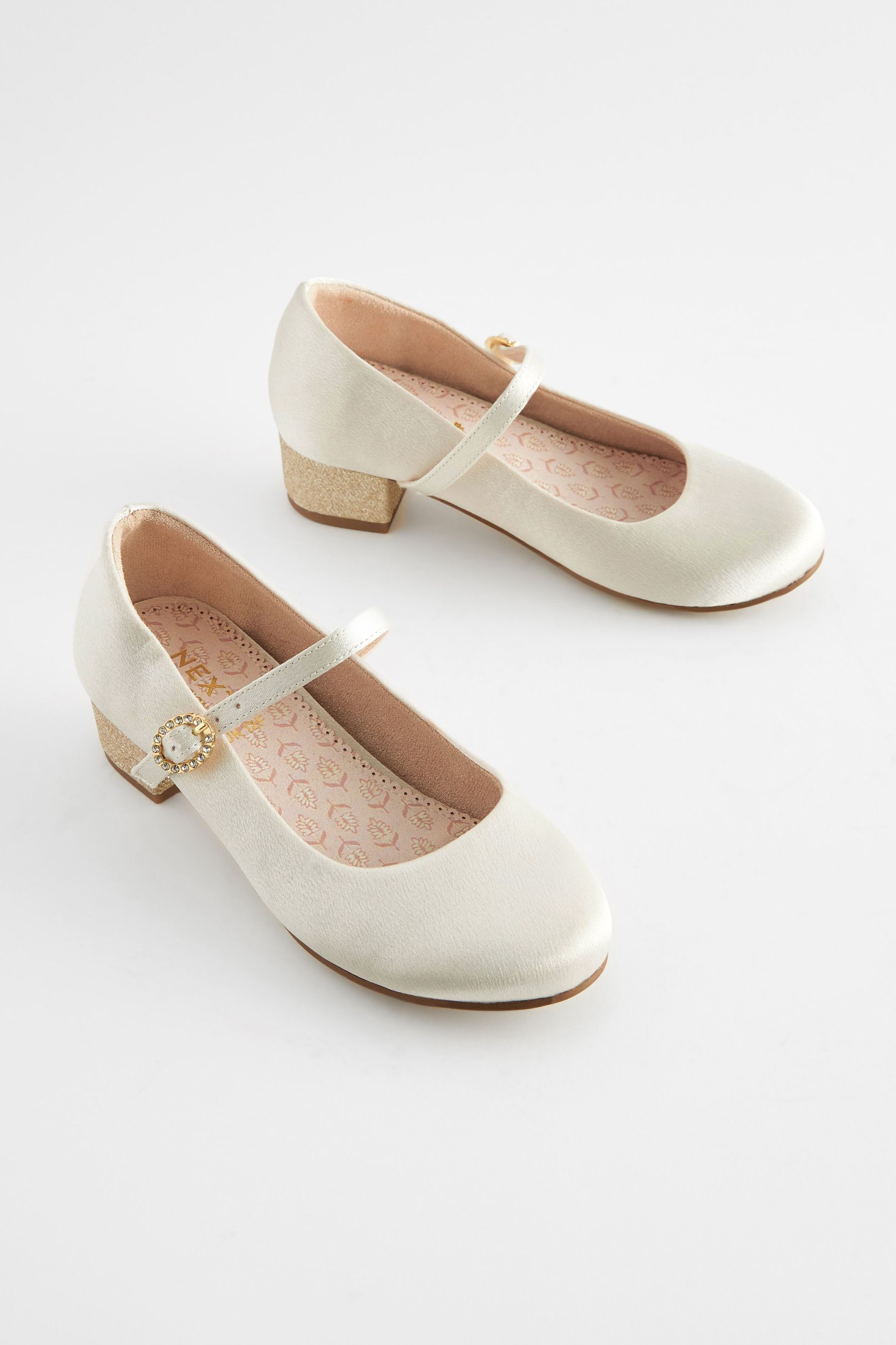 Buy Ivory Satin Stain Resistant Standard Fit F Mary Jane