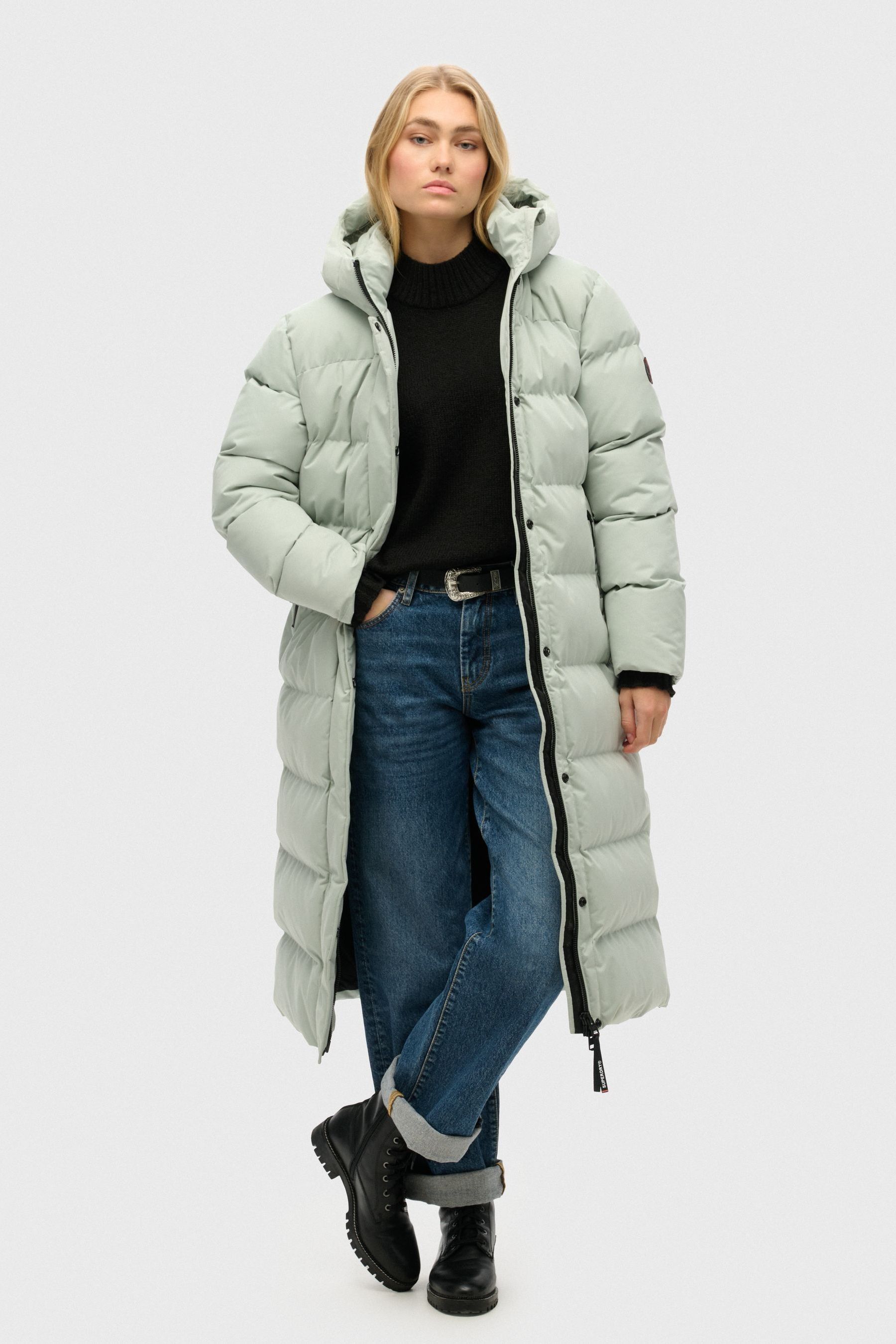 Grey longline puffer discount