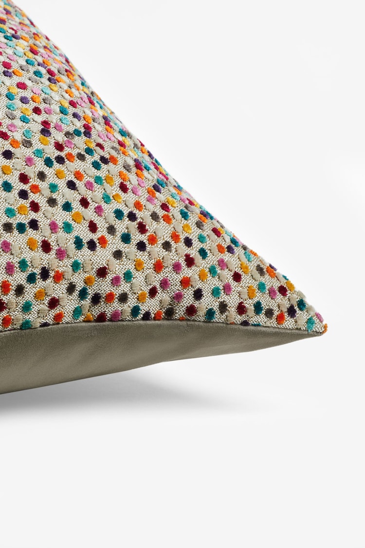 Multi Cut Velvet Spot 59 x 59cm Cushion - Image 2 of 5