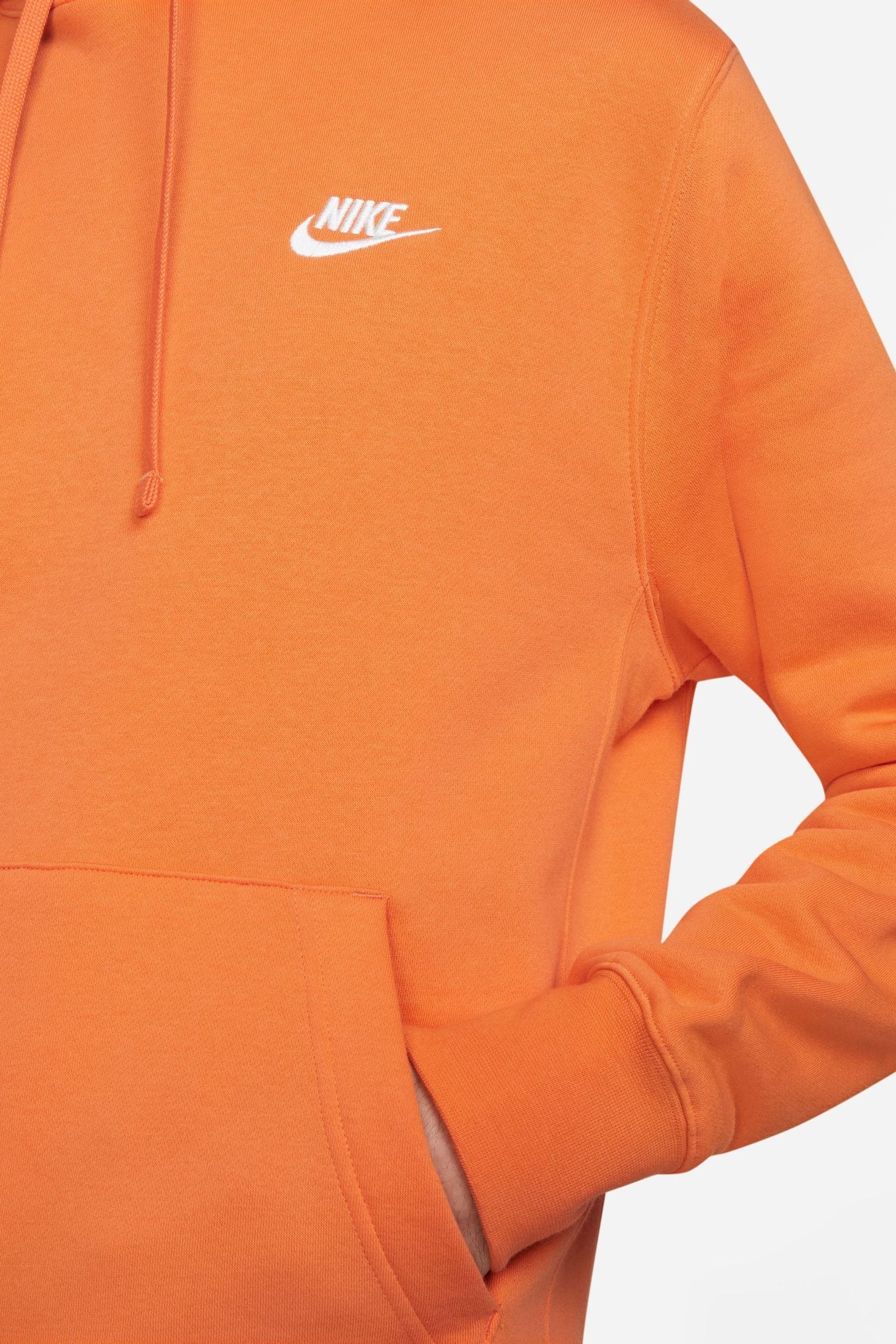 Buy Nike Bright Orange Club Pullover Hoodie from Next Luxembourg