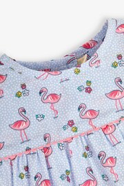 JoJo Maman Bébé Blue Flamingo Print Blouse - Image 2 of 2