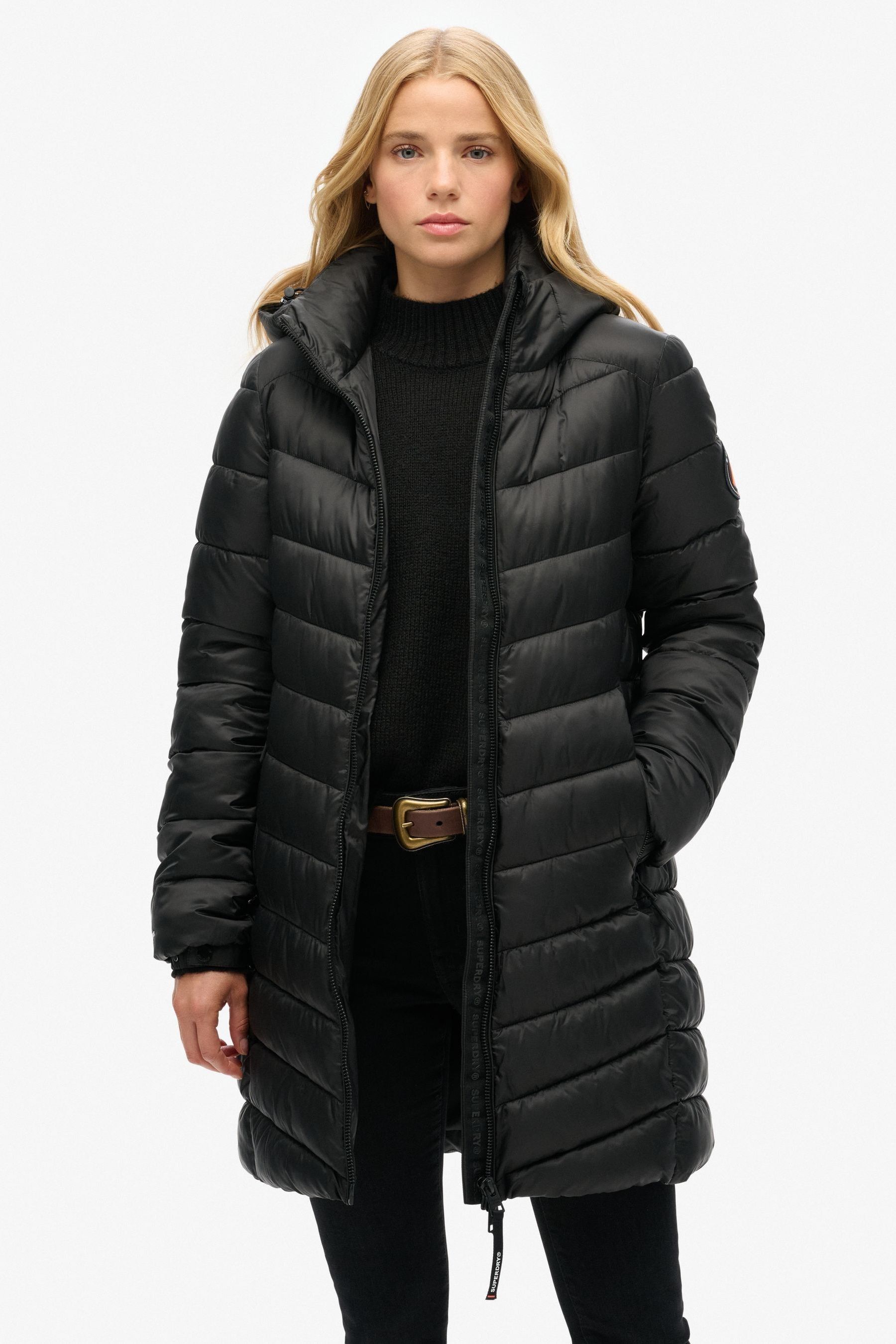 Superdry fuji jacket womens black hotsell