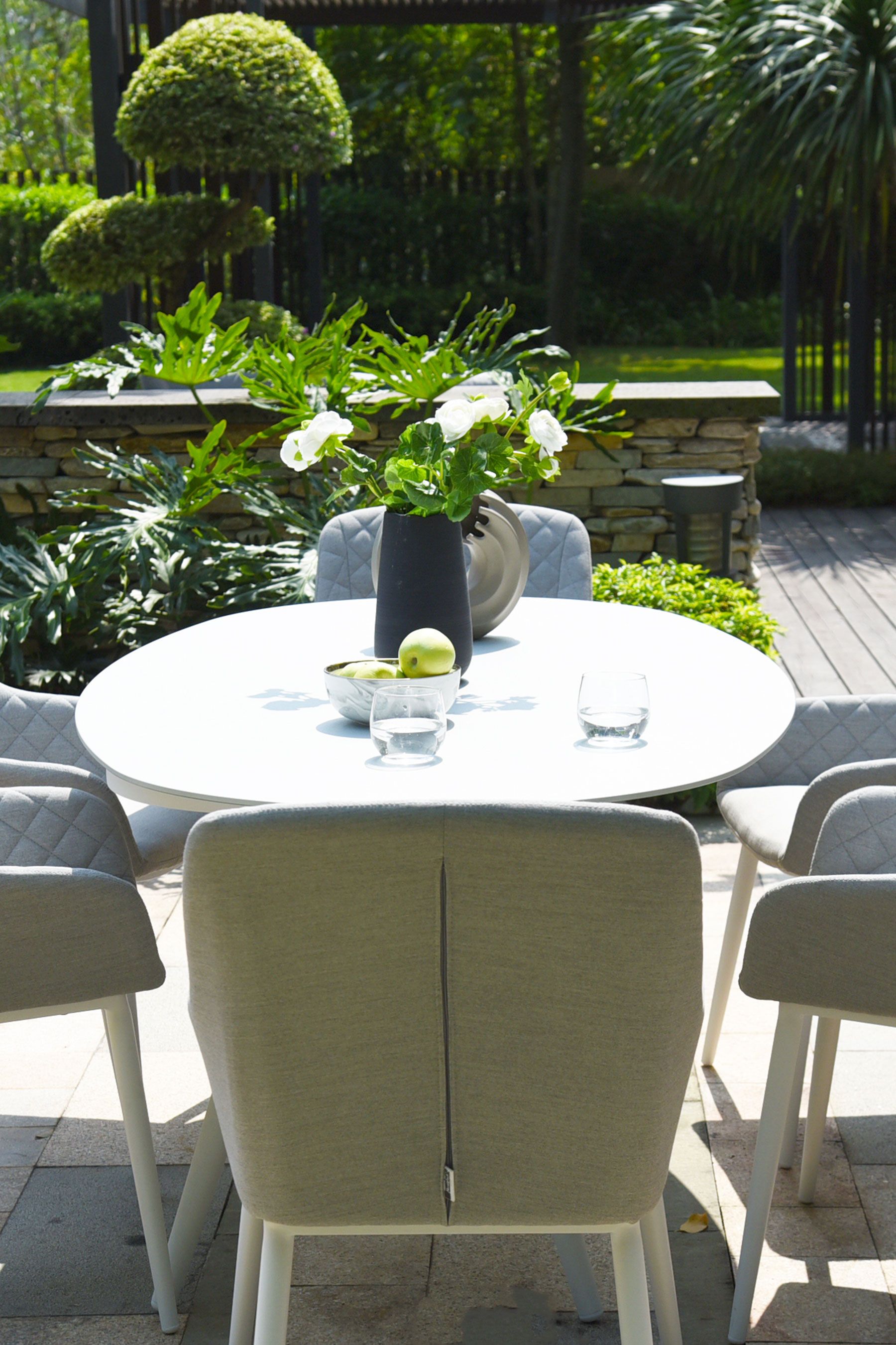 Buy Maze Rattan Grey Garden Zest 6 Seat Oval Dining Set from the Next UK online shop