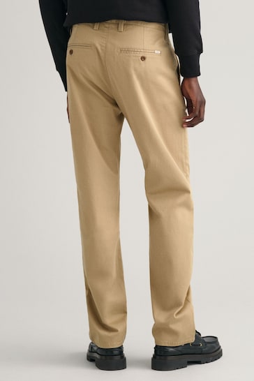 GANT Regular Fit Cotton Twill Chino Trousers