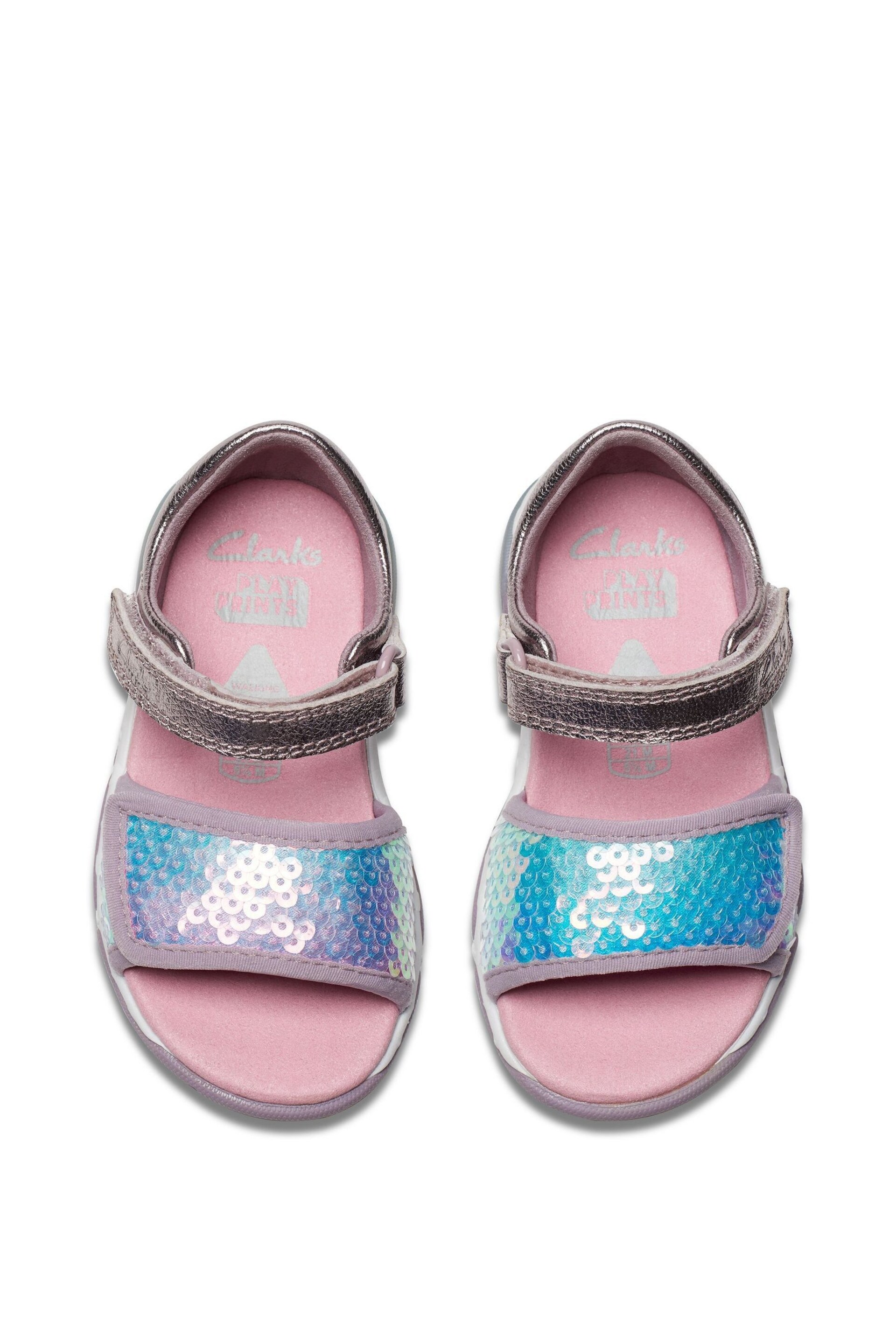 Clarks Purple Osian Spark Toddler Sandals - Image 3 of 6