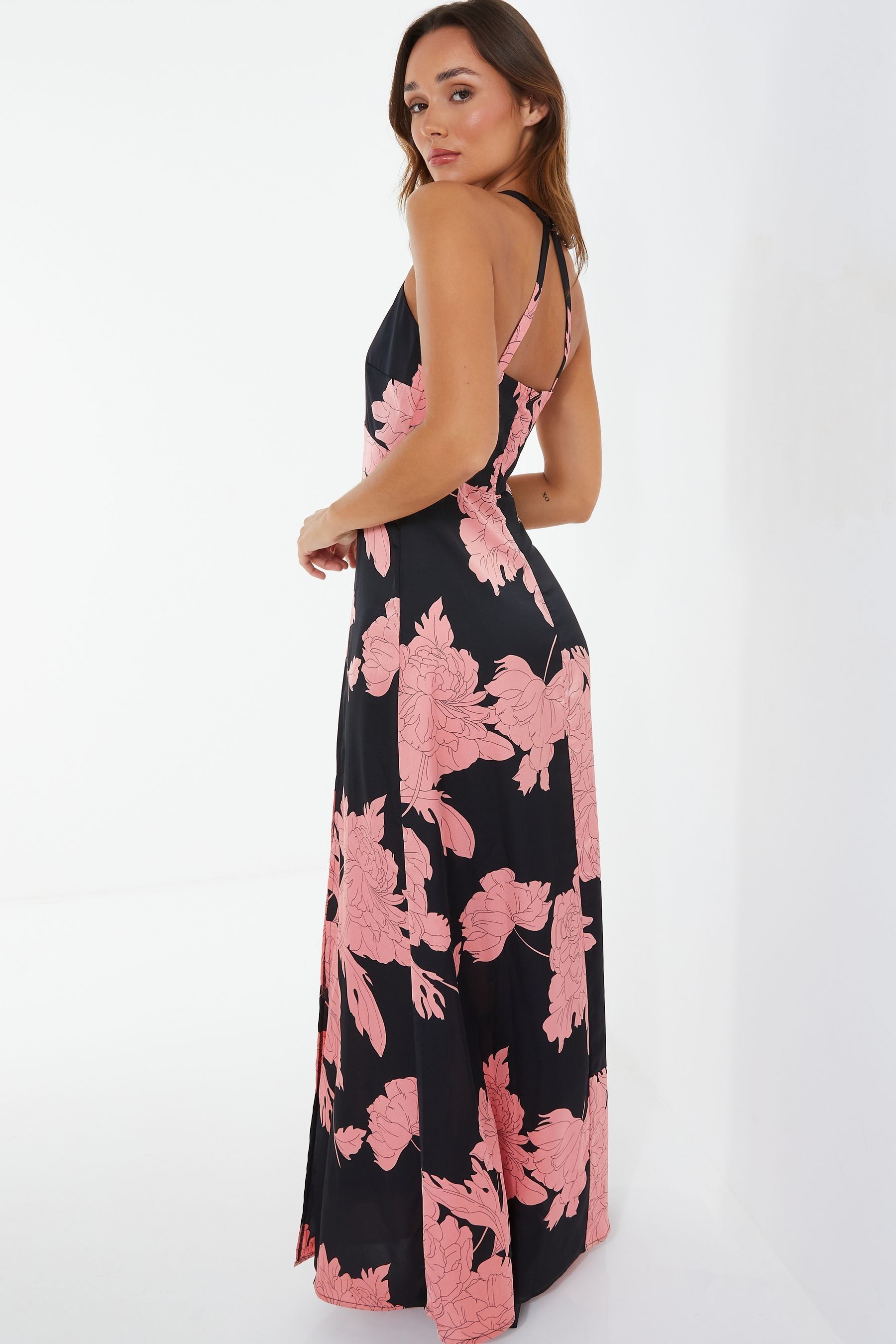 Quiz floral maxi dress online