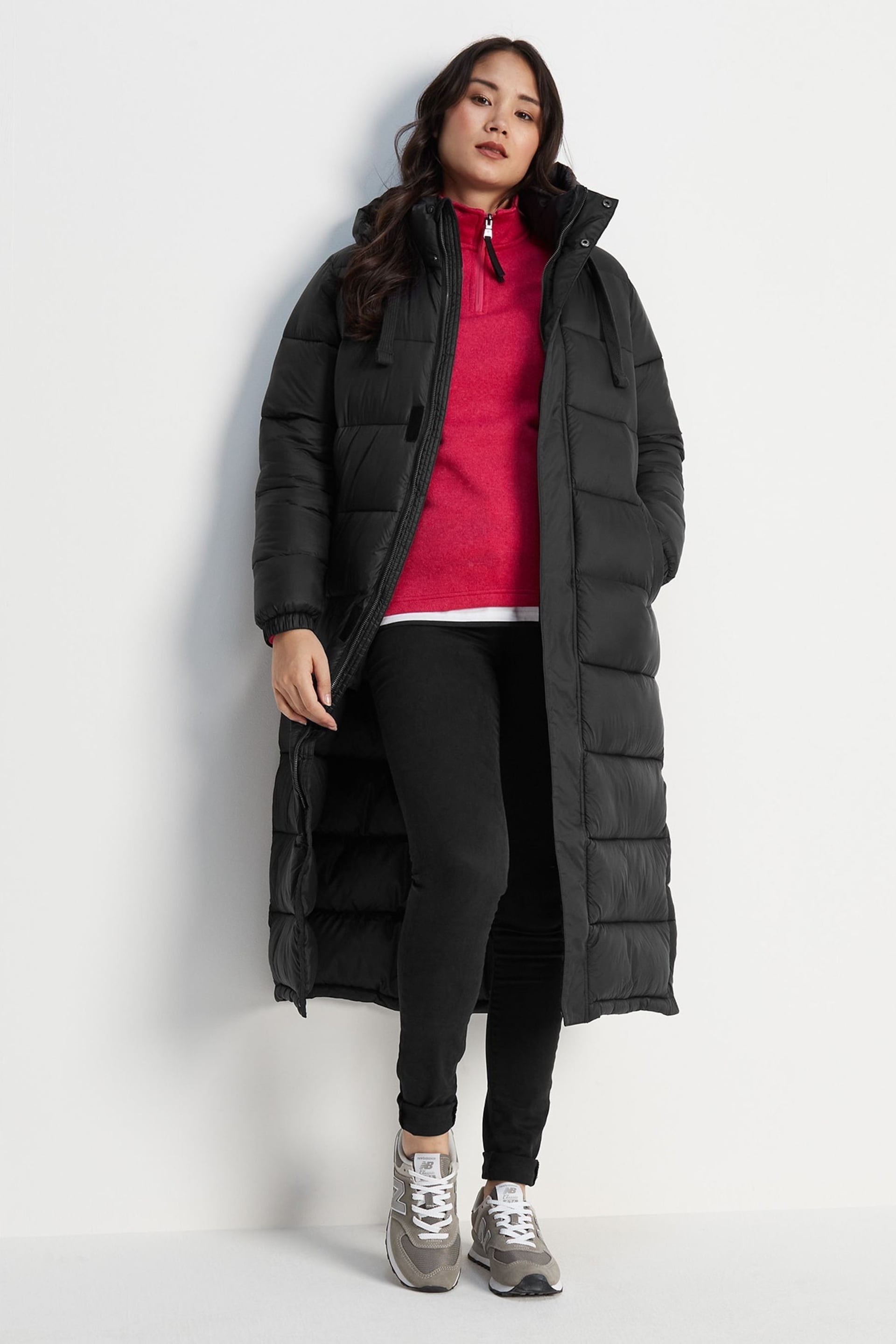 Tog 24 Black Cautley Long Padded Jacket - Image 5 of 10