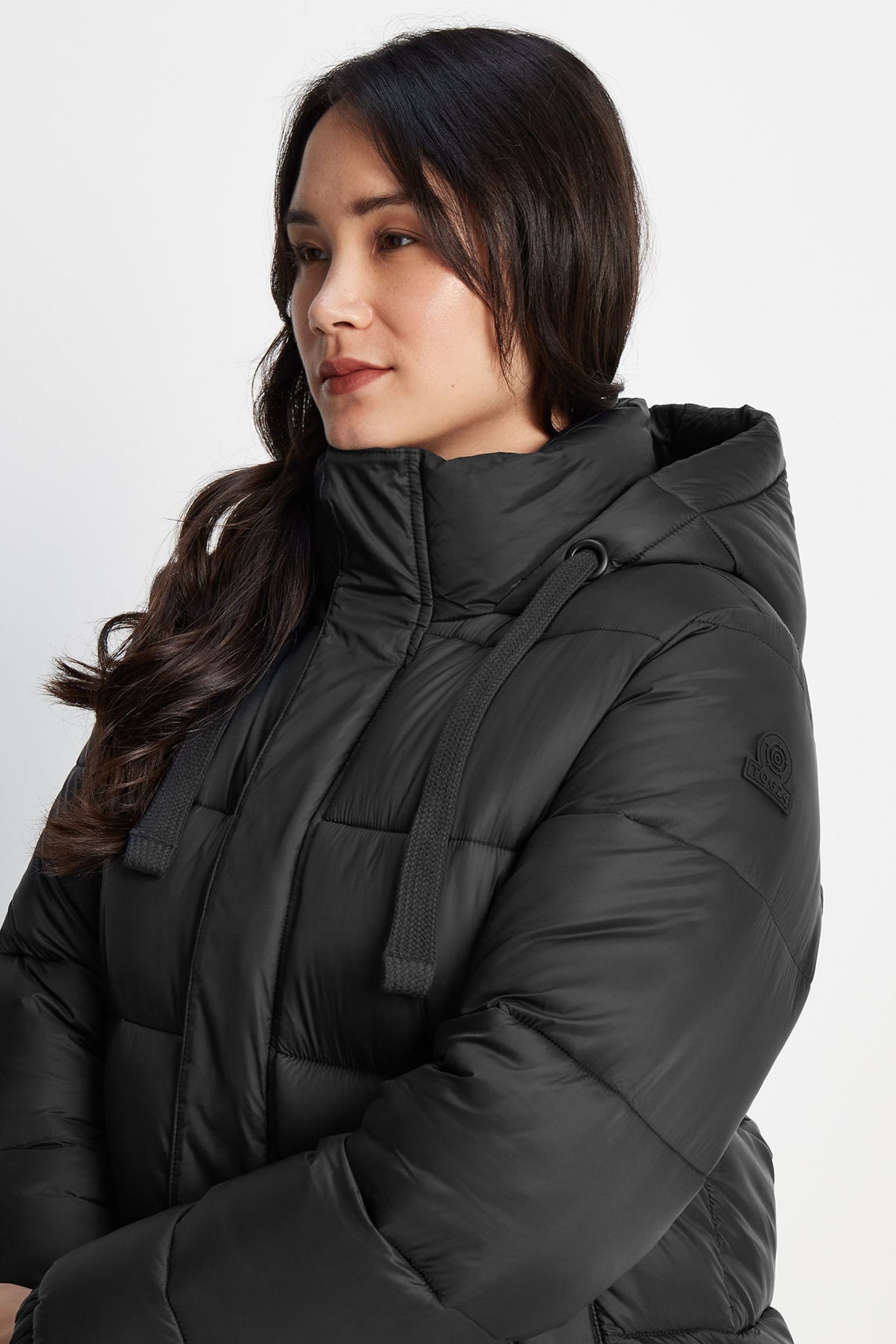 Tog 24 Black Cautley Long Padded Jacket - Image 6 of 10