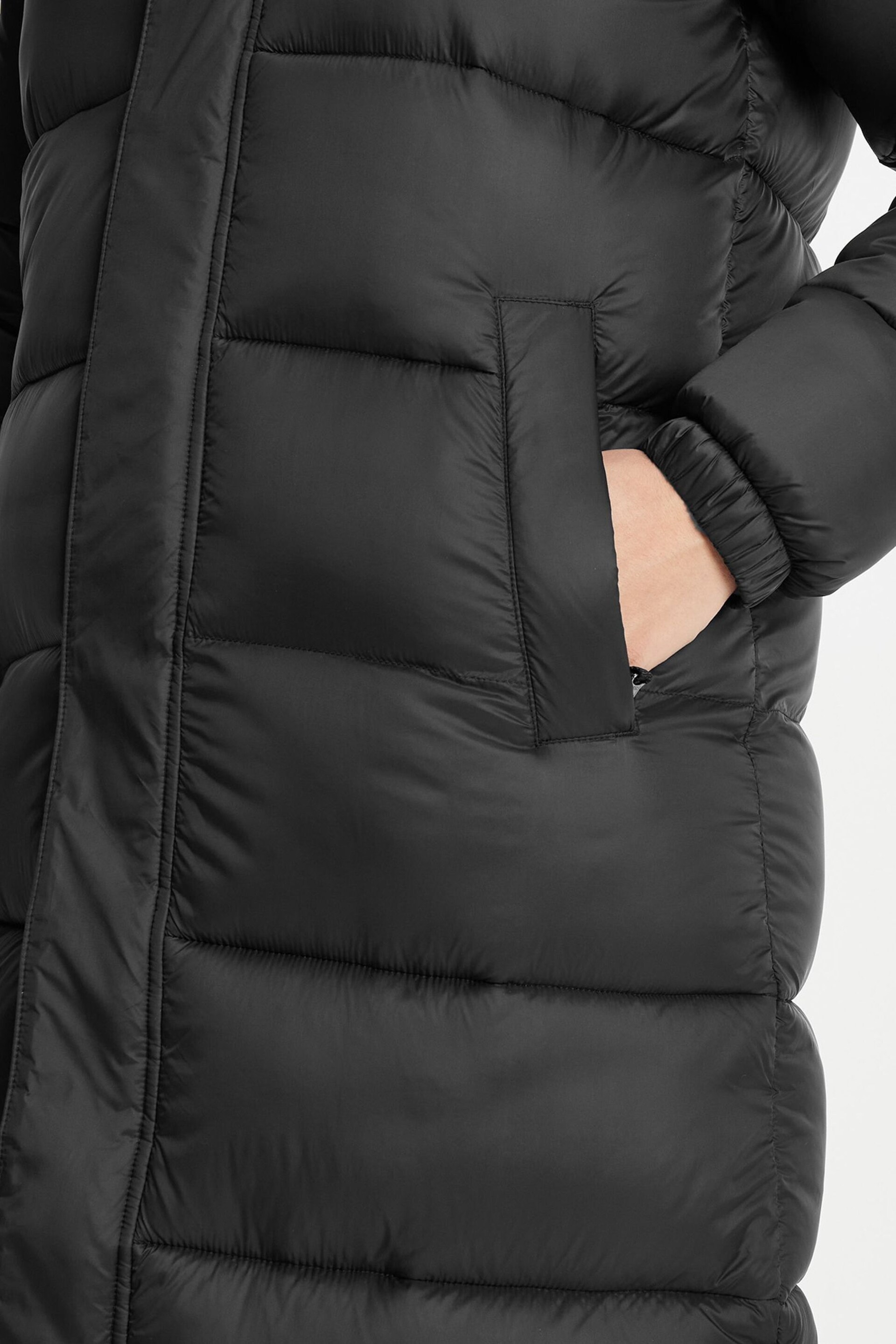 Tog 24 Black Cautley Long Padded Jacket - Image 8 of 10