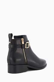 Dune London Black Pepi Branded Trim Ankle Boots - Image 4 of 5