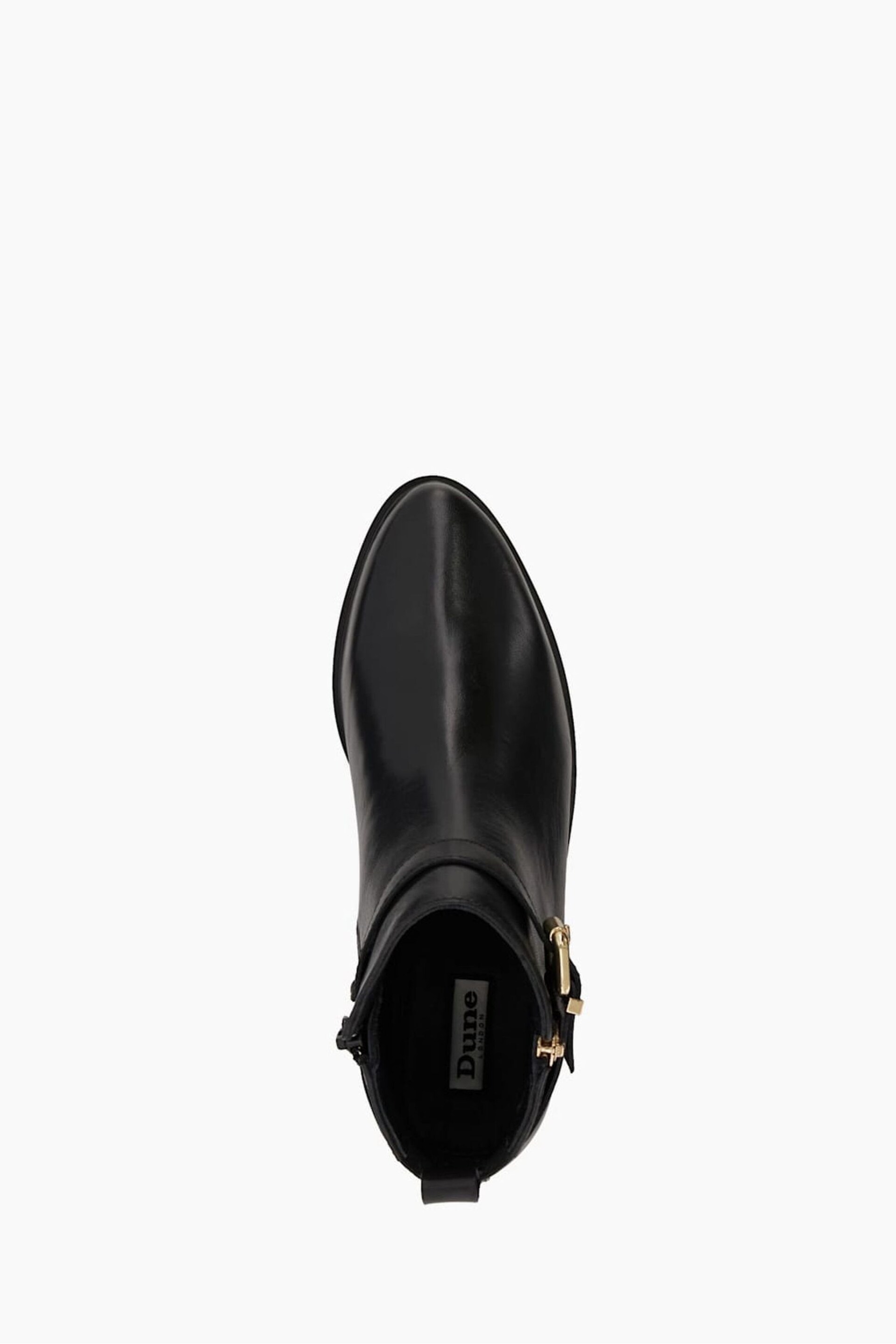 Dune London Black Pepi Branded Trim Ankle Boots - Image 5 of 5