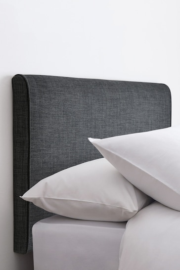 Simple Contemporary Charcoal Grey Contemporary Upholstered Headboard