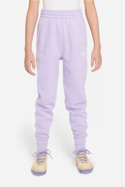 Nike Purple Club Fleece HighWaisted Fitted Joggers - Image 1 of 5