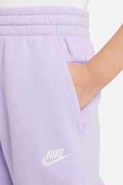 Nike Purple Club Fleece HighWaisted Fitted Joggers - Image 2 of 5