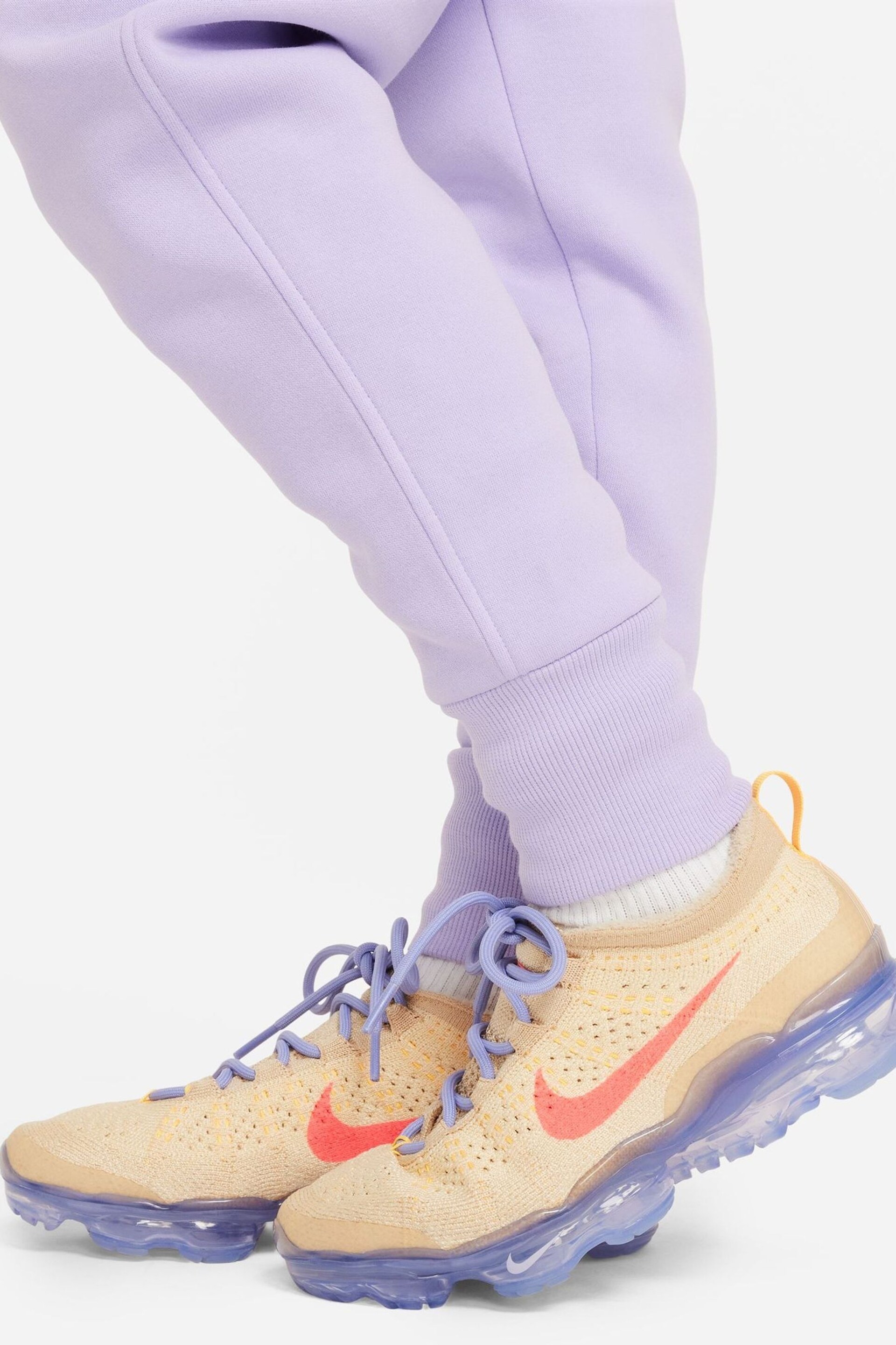 Nike Purple Club Fleece HighWaisted Fitted Joggers - Image 4 of 5