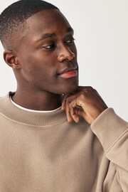 Neutral Oversized Crew Sweatshirt - Image 3 of 6