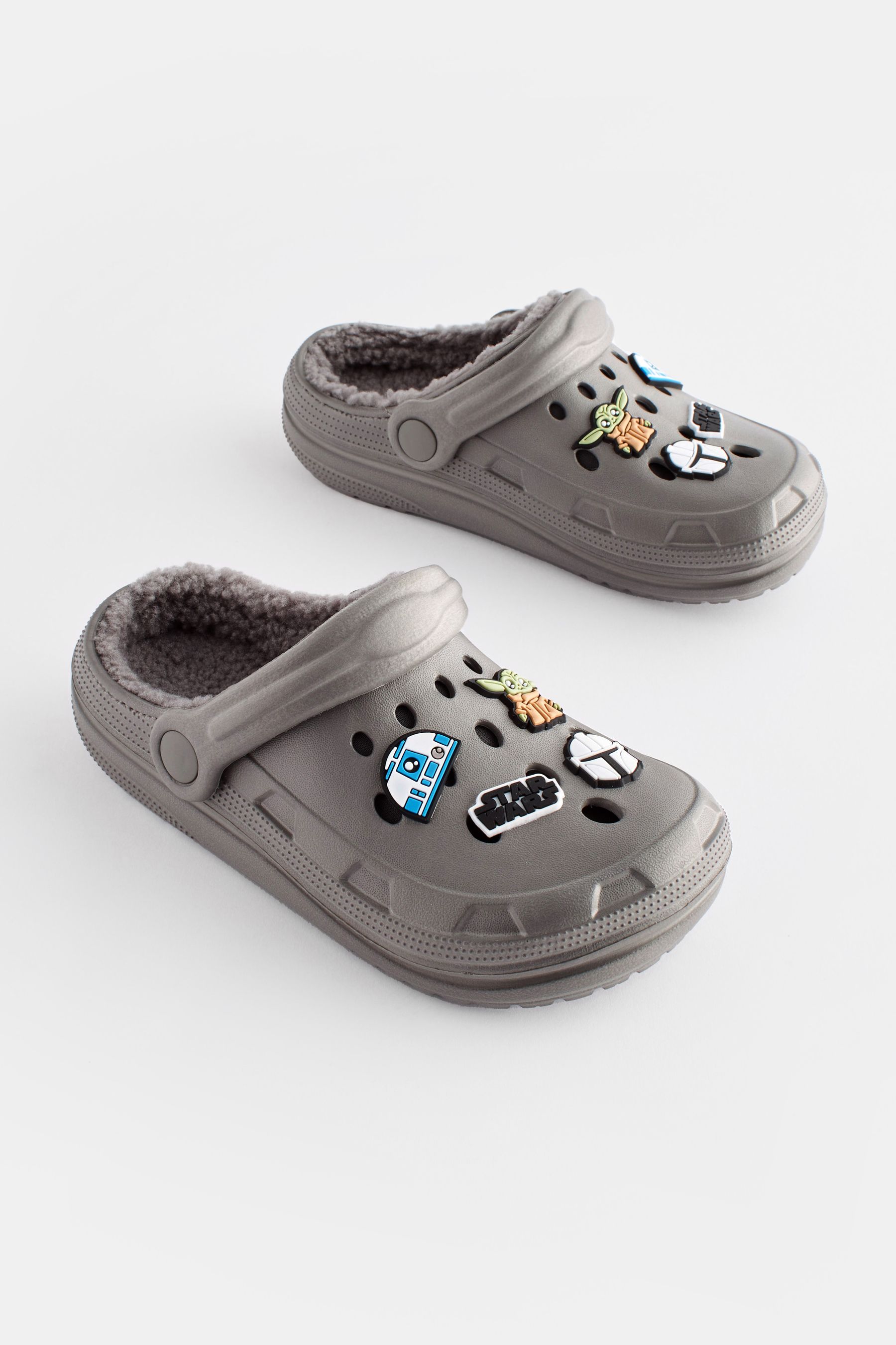Buy Grey Star Wars Faux Fur Lined Clog Slippers from Next Hungary