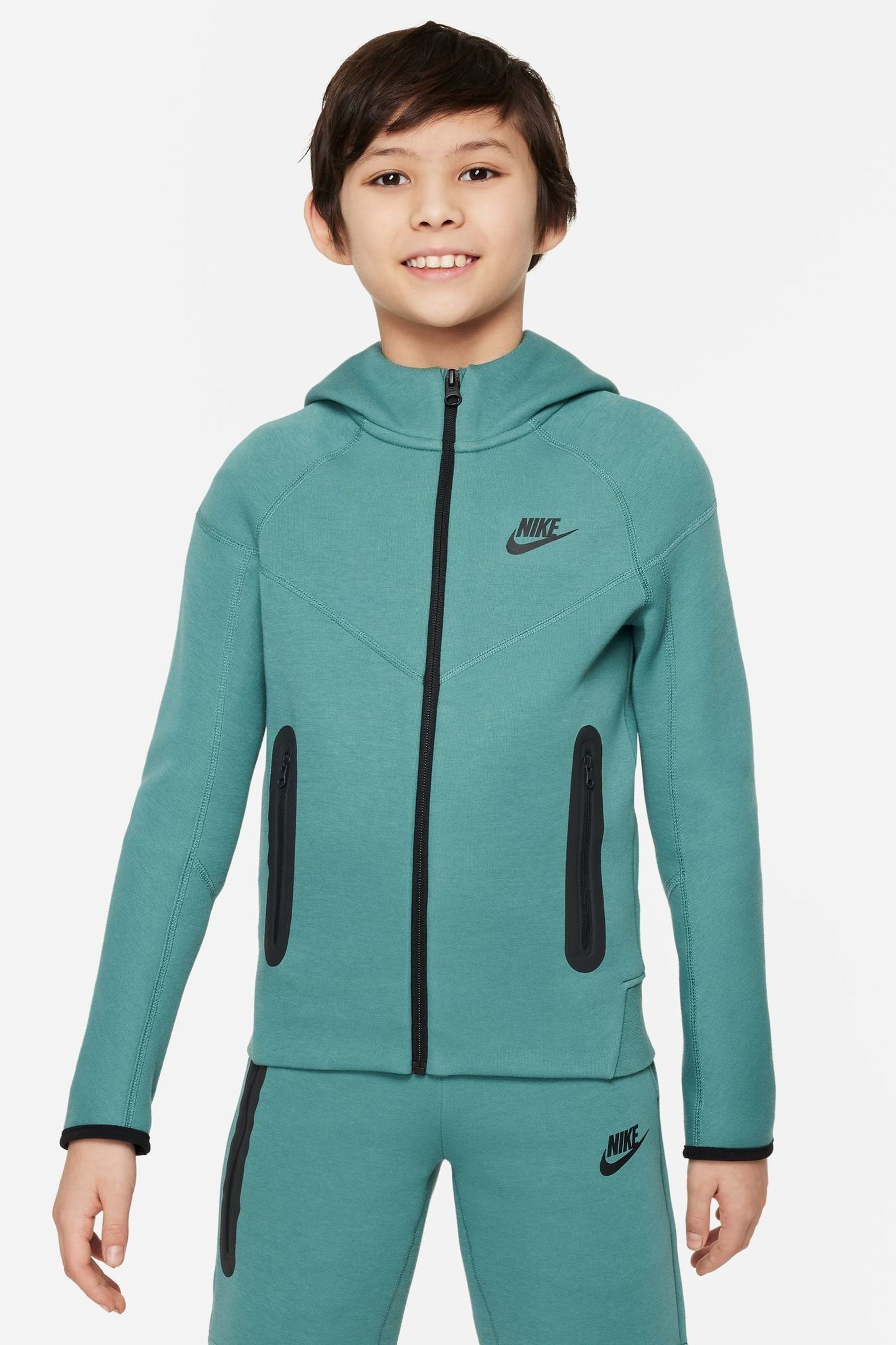 Buy Nike Mid Green Tech Fleece Zip Through Hoodie from Next Slovenia