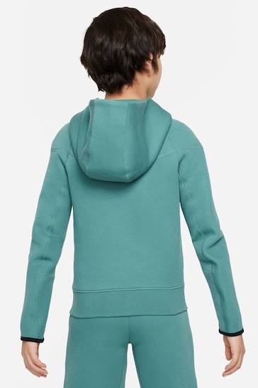 Nike Mid Green Tech Fleece Zip Through Hoodie