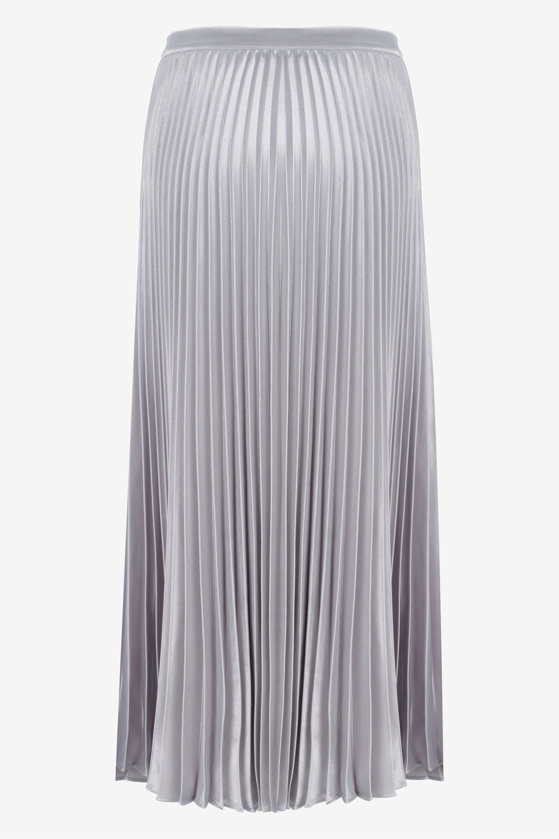 White and silver pleated skirt on sale