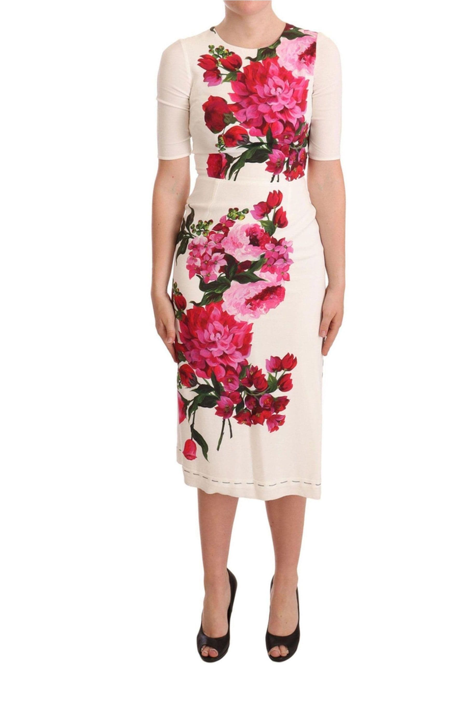 Dolce and gabbana shop floral midi dress