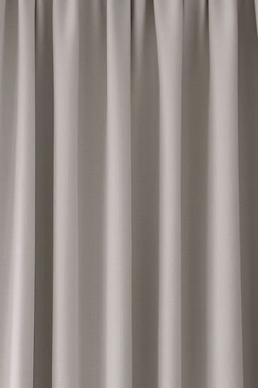 Laura Ashley Dove Grey Stephanie Blackout Lined Blackout/Thermal Pencil Pleat Curtains