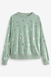 Sage Green Butterfly Foil Supersoft Cosy Pyjamas - Image 7 of 11