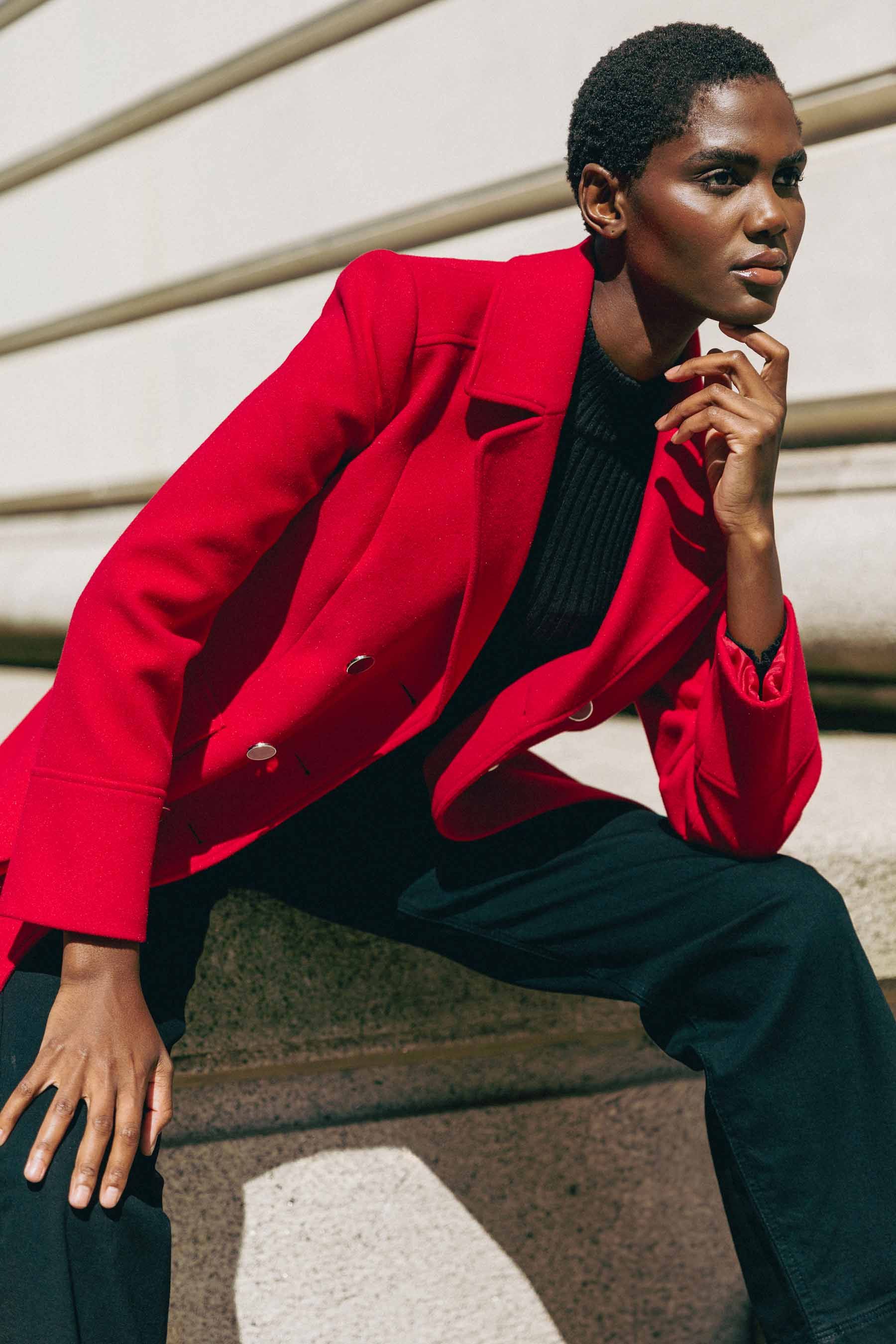 Buy Roman Red Double Breasted Smart Longline Coat from the Next UK online shop
