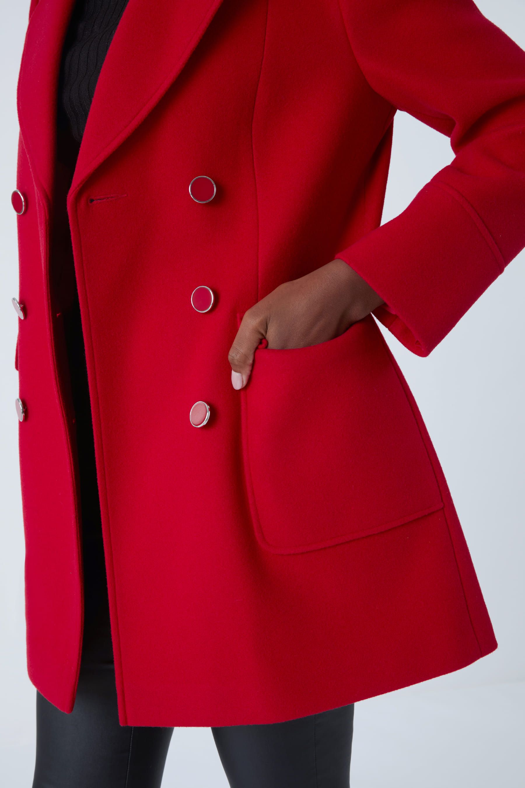 Buy Roman Red Double Breasted Smart Longline Coat from the Next UK online shop