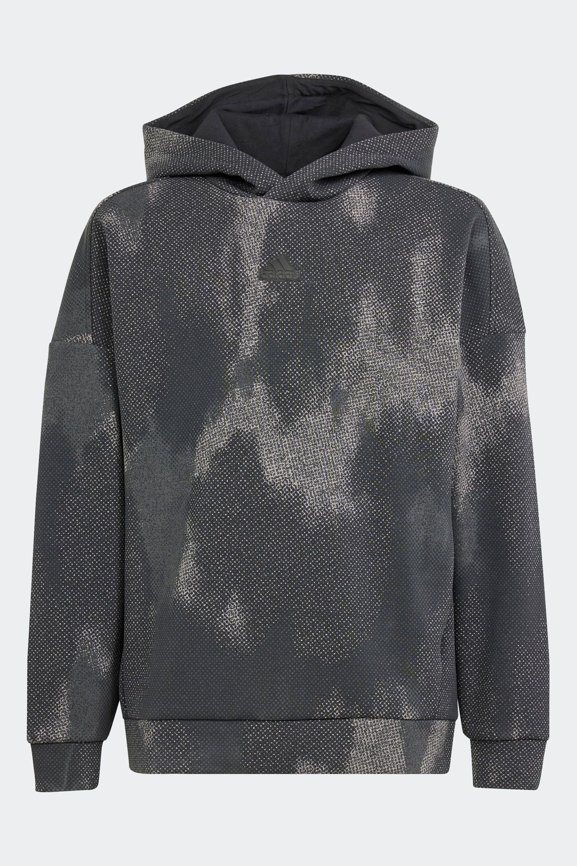 adidas Black Kids Sportswear Future Icons All-Over Print Hoodie - Image 1 of 1