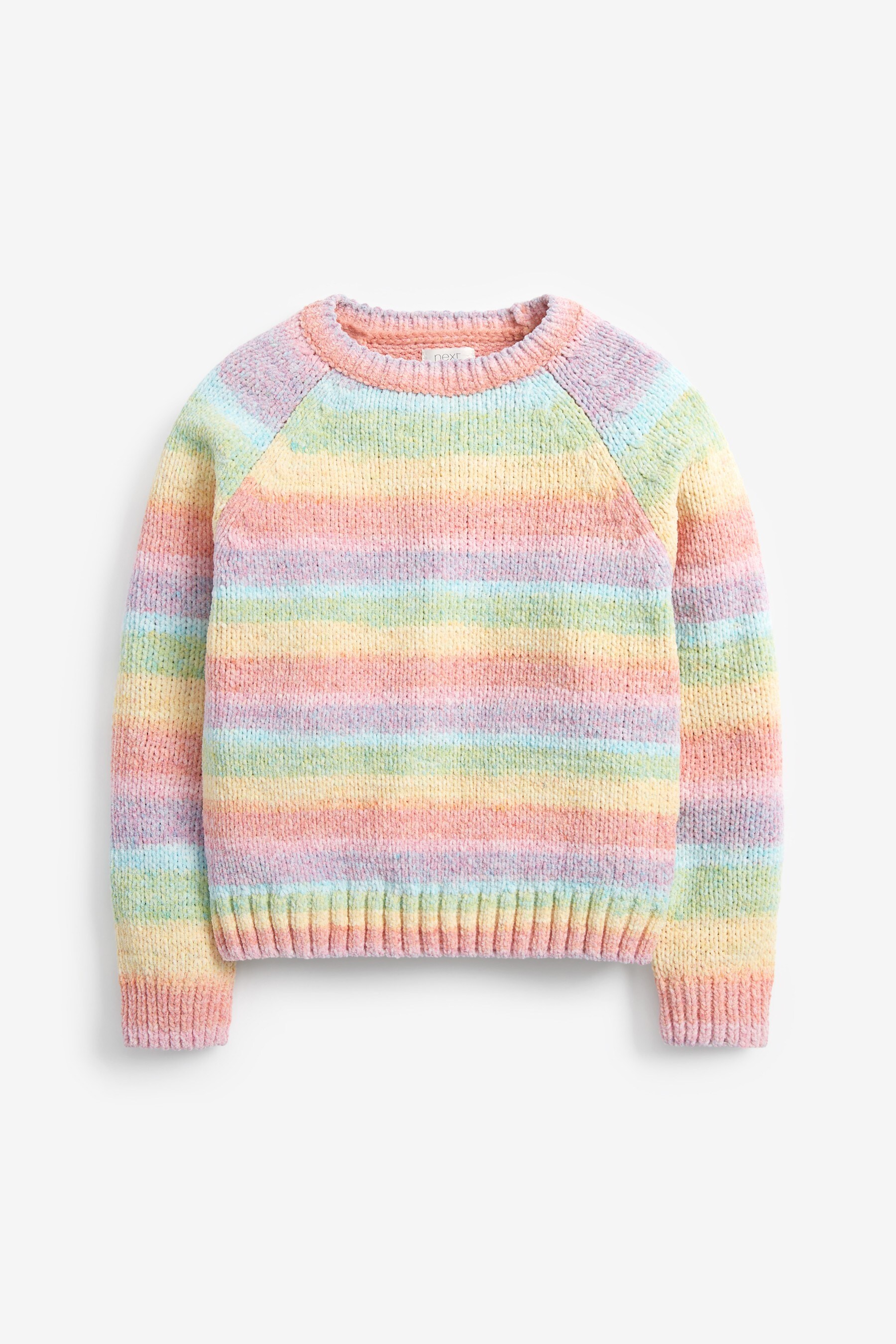 Rainbow chenille sweater top