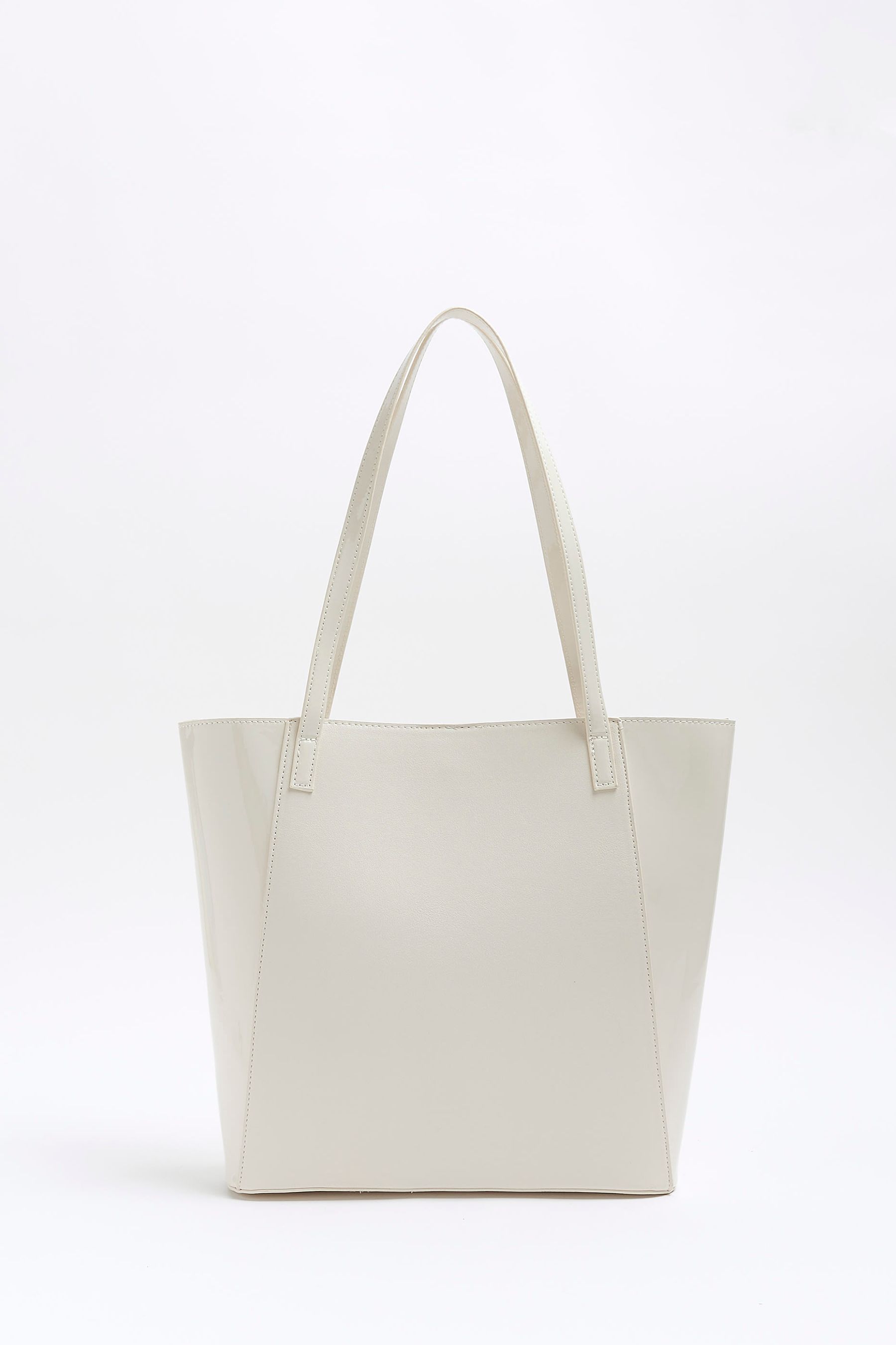 River Island Cream Girls Embossed Bow Shopper